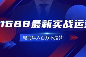 (11857期)1688最新实战运营  0基础学会1688实战运营,电商年入百万不是梦-131节
