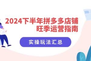(11876期)2024下半年拼多多店铺旺季运营指南:实操玩法汇总(8节课)